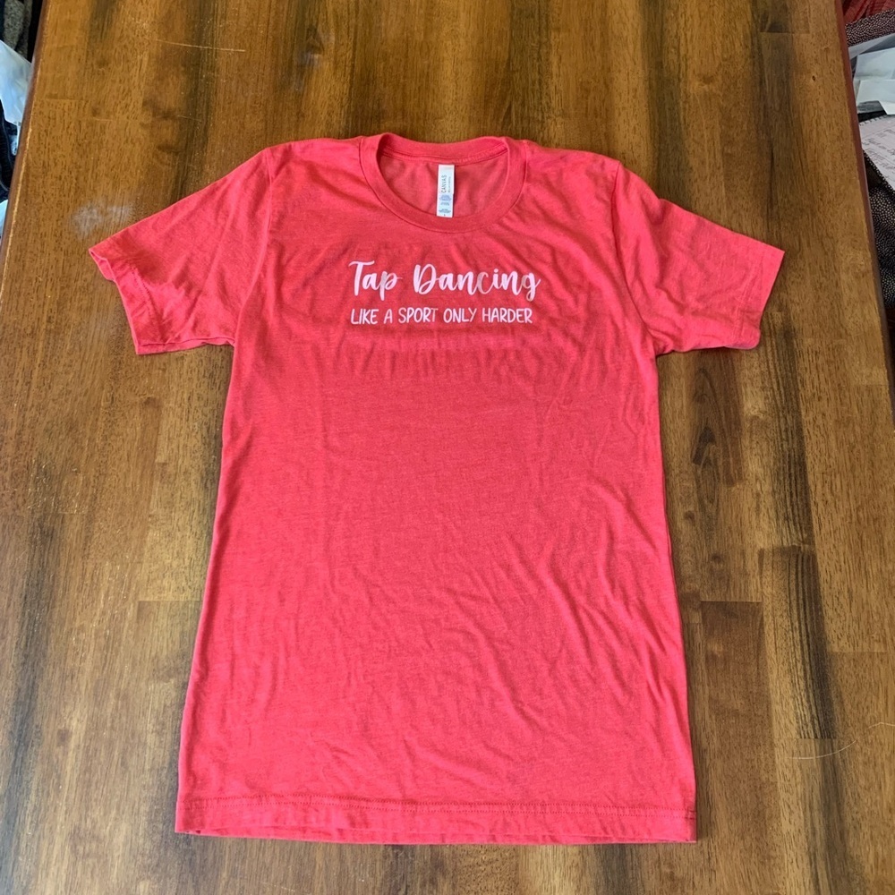Tap Dance Bella Canvas Tee Small Vibrant Red Short Sleeve Dance Soft